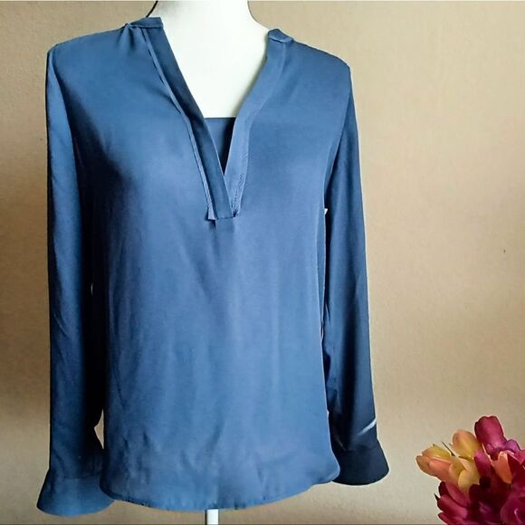 Simply Vera, Vera Wang blue blouse Sz XS - Picture 1 of 7